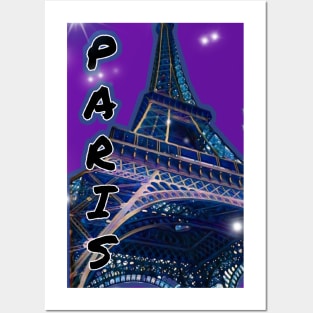 paris in blue Posters and Art